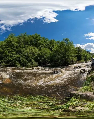 La Haute-Loire en 360 - Pêche au bord du Lignon