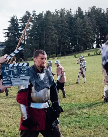 tournage film Arlempdes château, Haute-Loire, Auvergne